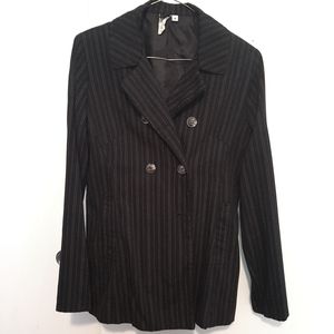 Vintage black pinstriped blazer
